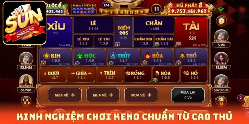 Kinh nghiệm chơi keno chuẩn từ cao thủ