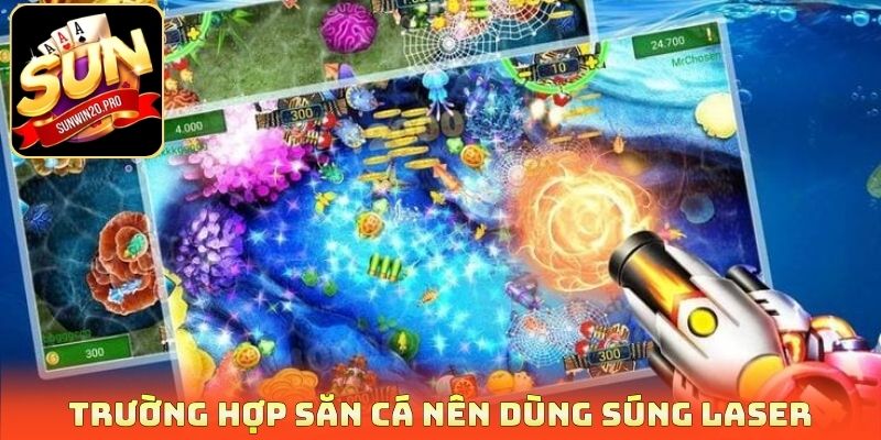 Trường hợp săn cá nên dùng súng laser