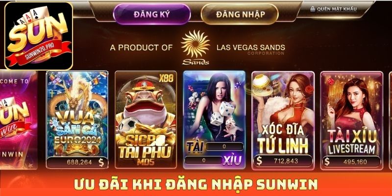 Đăng Nhập Sunwin - Hướng Dẫn Cách Truy Cập Không Chặn 2 Ưu đãi khi đăng nhập Sunwin